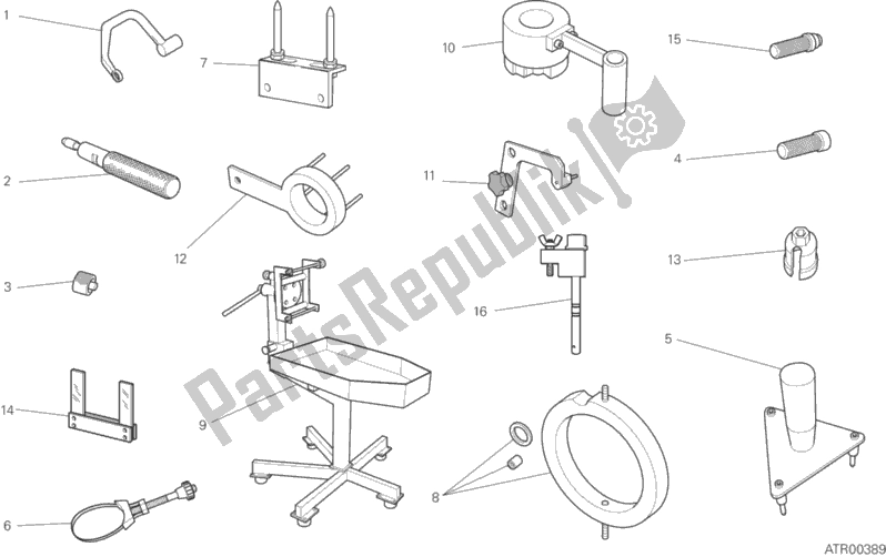 All parts for the 001 - Workshop Service Tools of the Ducati Multistrada 1260 S Grand Tour 2020